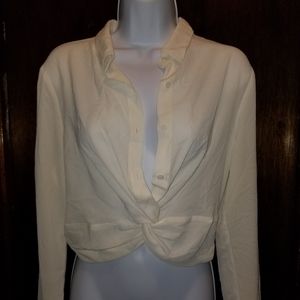 Love Culture Button Down Crop Top Blouse